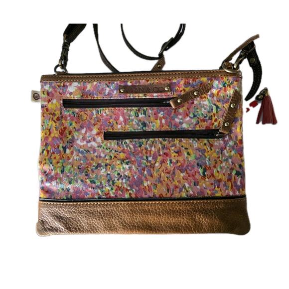 Jen & Co. Floral Vegan Crossbody Bag Purse w Shoulder Strap Festival Boho - Picture 3 of 6